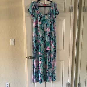 Lilly Pulitzer Wynne cactus maxi dress size Large